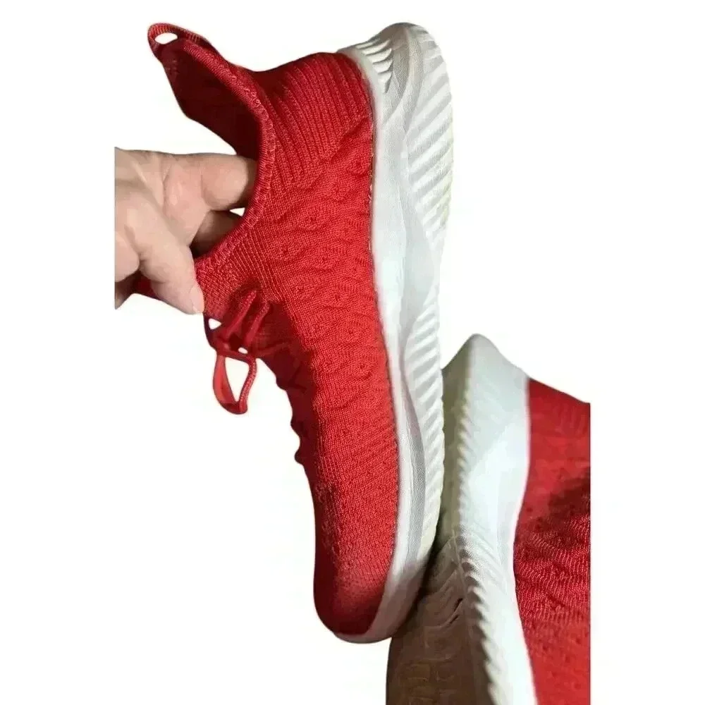 Women’s Slip On Walking Athletic Gym Workout Lightweight Sneaker 9.5 EU 41 Red